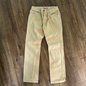 Old Navy Tan Jeans Straight-Leg Cotton Twill